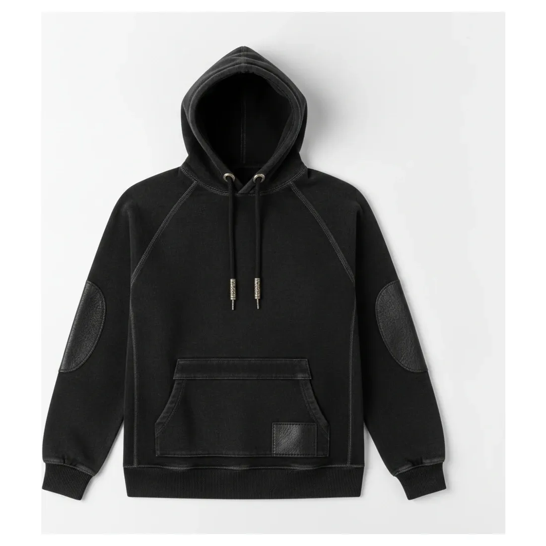 The same hoodie, realized in washed black